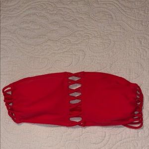 Pink Bandeau Bikini Top